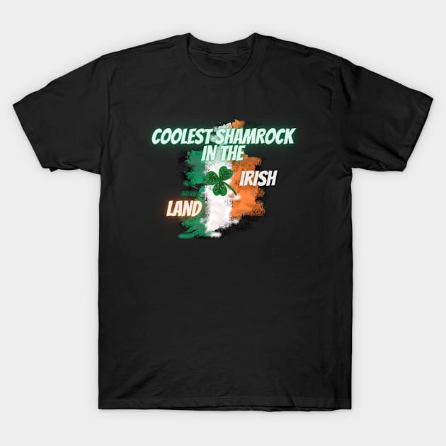 Coolest Shamrock In The Field Funny Clover St Patricks Day Gift. T-Shirt by MariooshArt